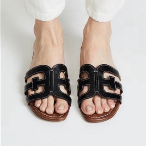 Sam Edelman Shoes - Sam Edelman Bay Cutout Slide Black Sandal 6.5 NWT